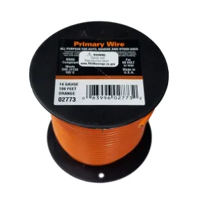 14 Gauge Stranded Orange, GPT Primary Wire, 100 foot