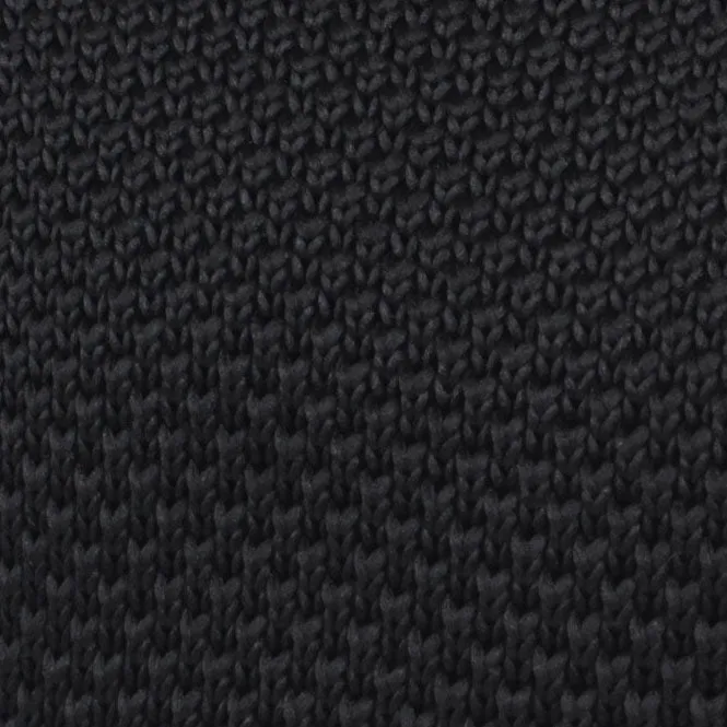 Adie Black Knitted Tie