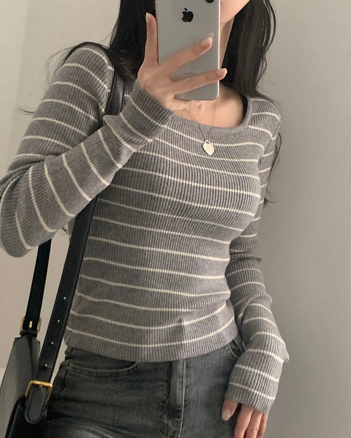 Alina Striped Knit Top