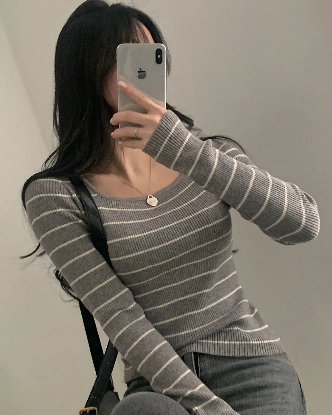 Alina Striped Knit Top