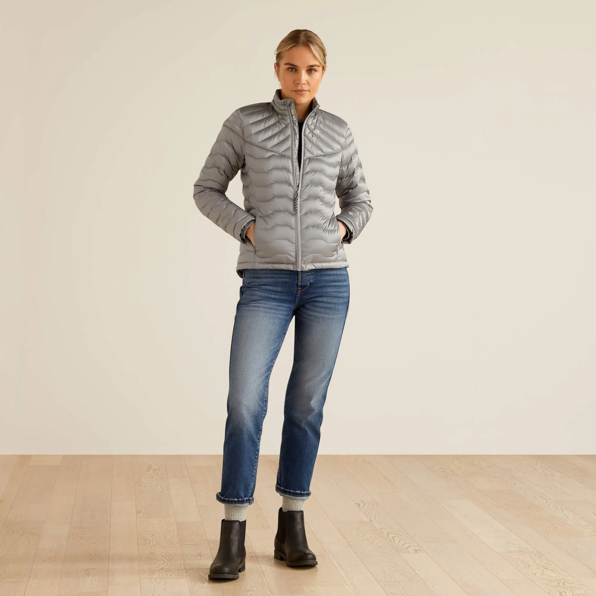 ARIAT Ideal Down Insulated Jacket - Womens - Iridescent Ultimate Grey