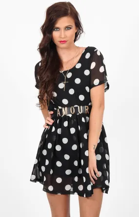 Beam My Up Spotty Dress