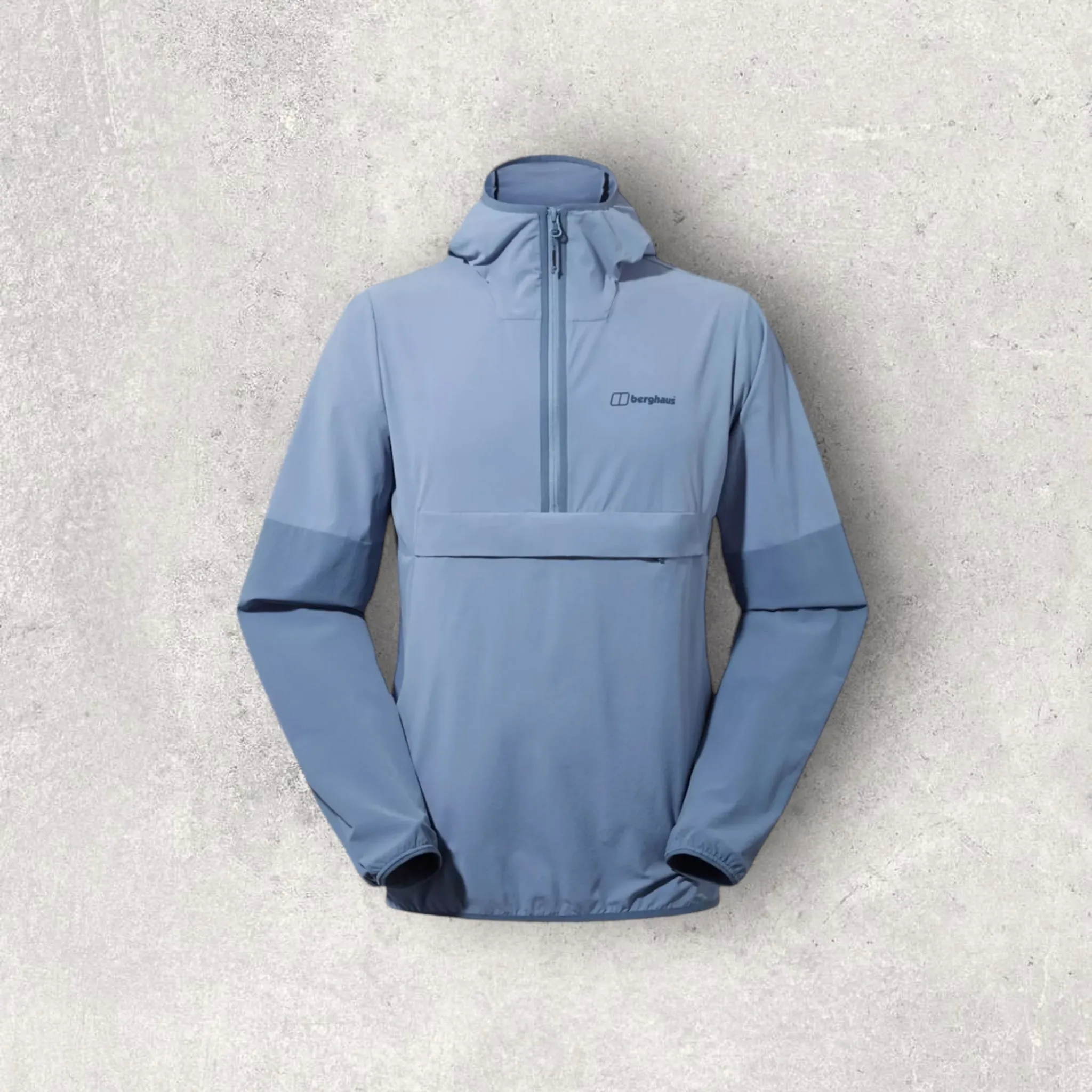 BERGHAUS 1/2 ZIP WINDPROOF JACKET - BLUE