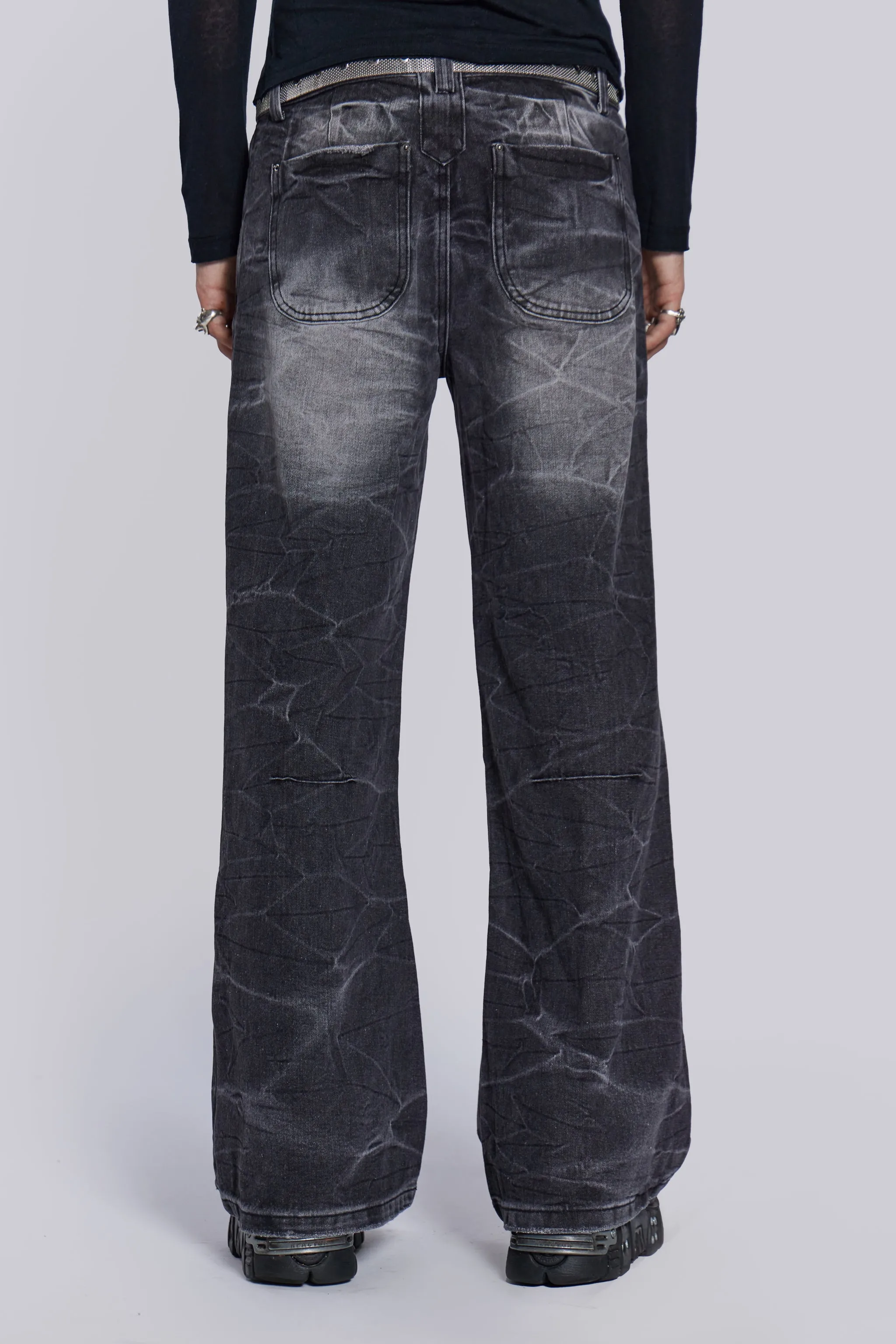 Black Crease Blaze Jeans