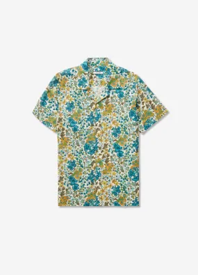 Botanical Print Short Sleeve Shirt Green