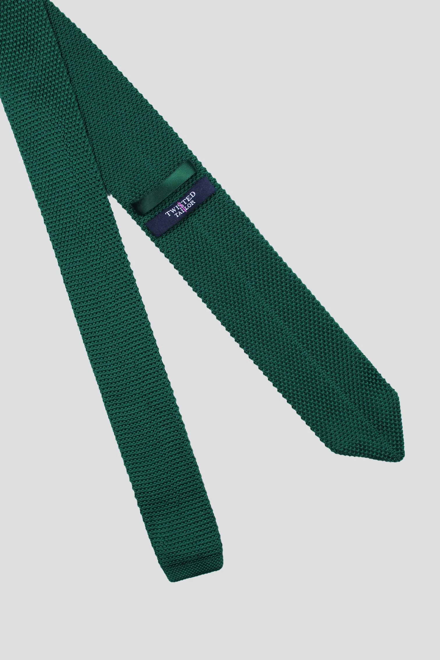 Bowie Bottle Green Knitted Tie