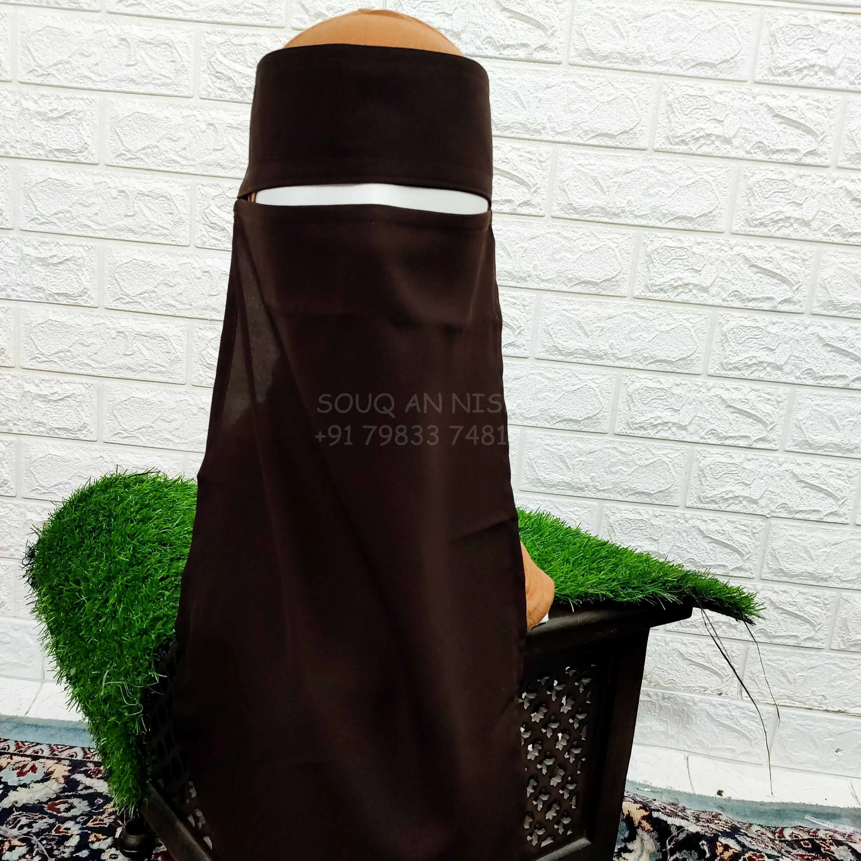 Brown Single Layer Niqab