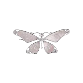 Butterfly Brooch in Sterling Silver and Mother-of-Pearl