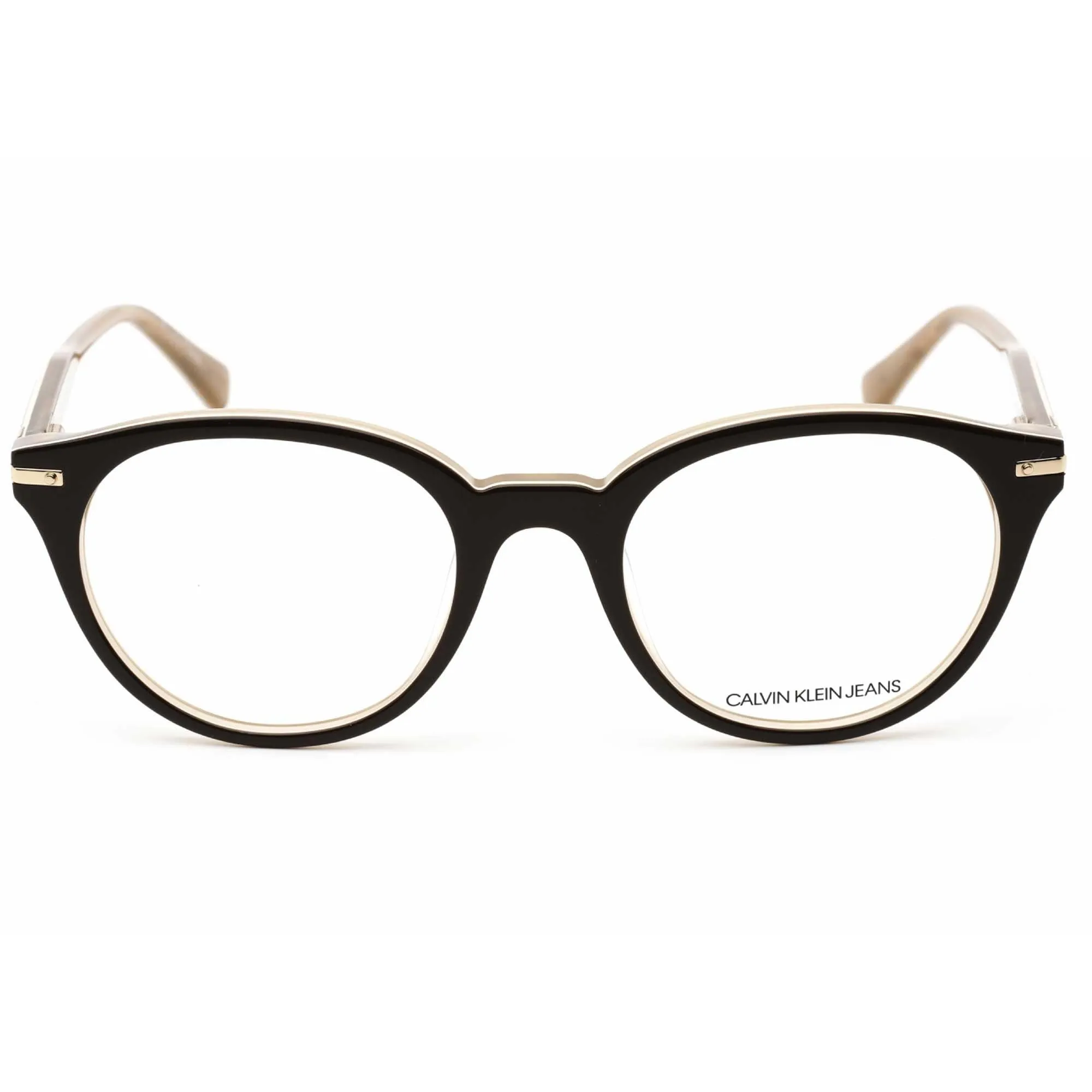 Calvin Klein Jeans Unisex Eyeglasses - Brown/Milky Beige Round Frame | CKJ20513 213