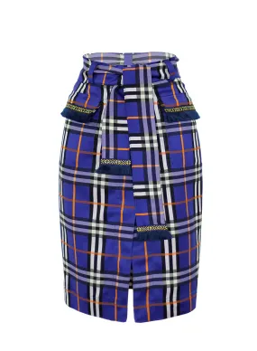 Checked Wrap Skirt