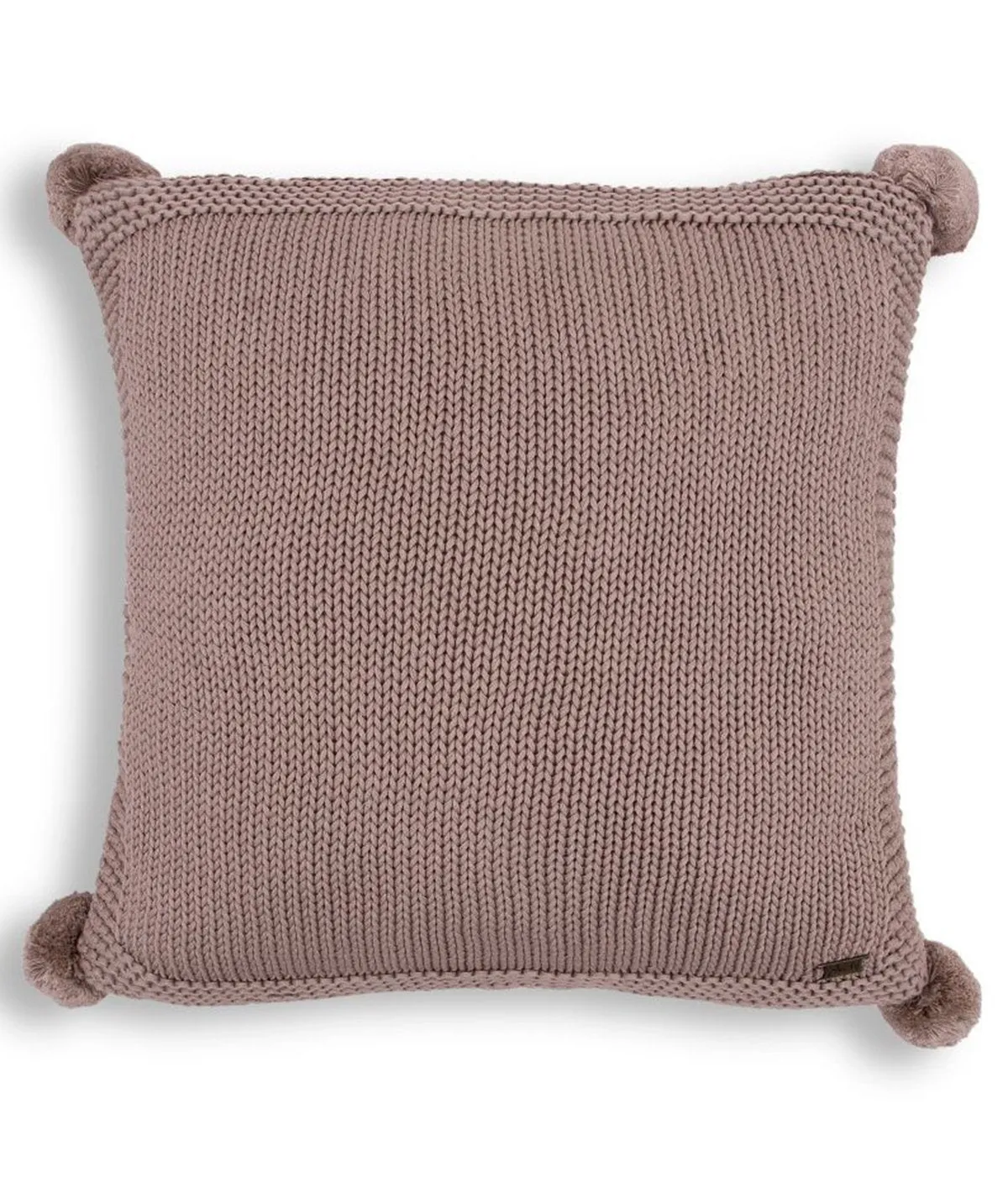 Chunky Knit Cotton Knitted Decorative Stone Color 16 x 16 Inches Cushion Cover