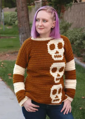 Crochet Kit - Sally Skulls Pullover