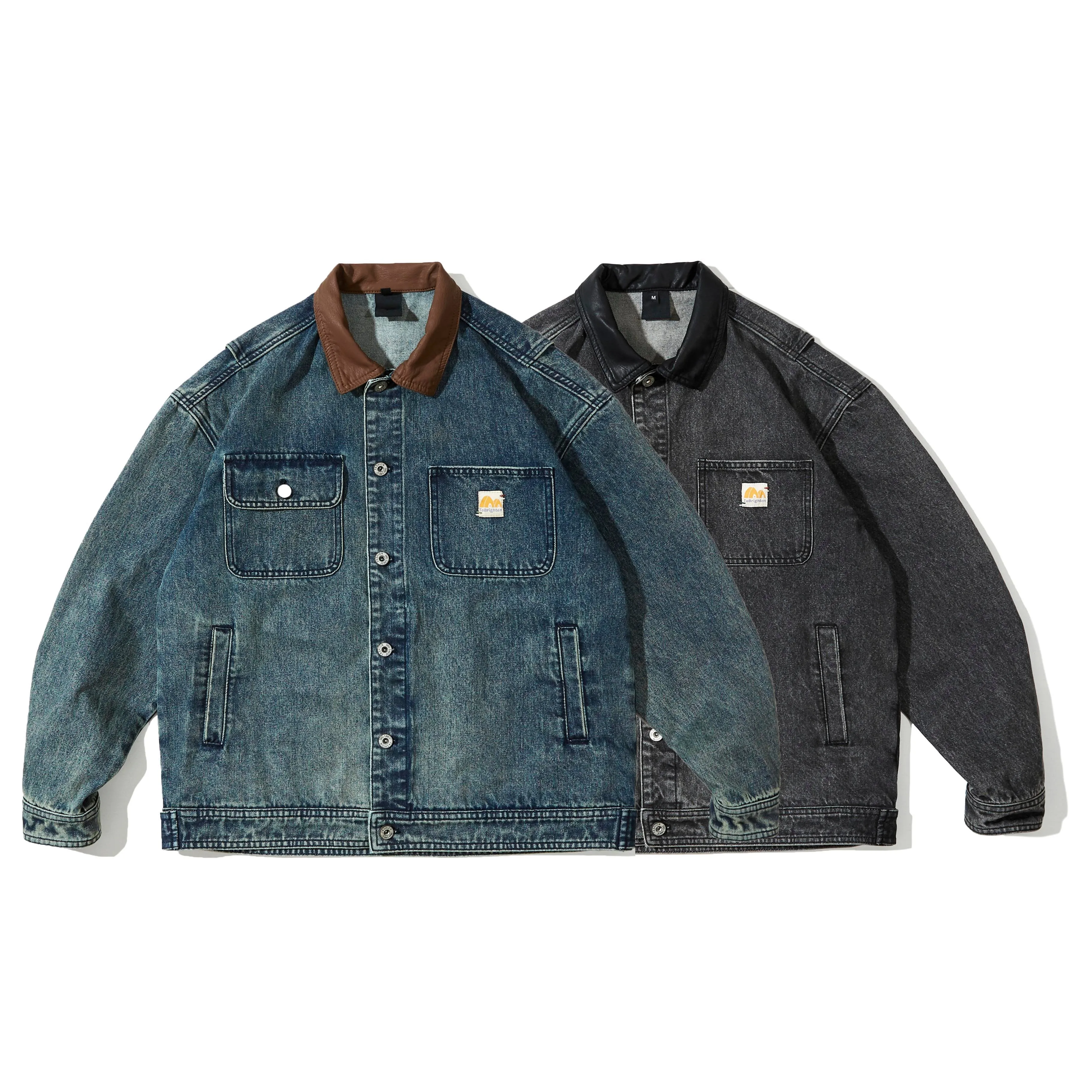 Faire Echo washed PU denim Work Jacket