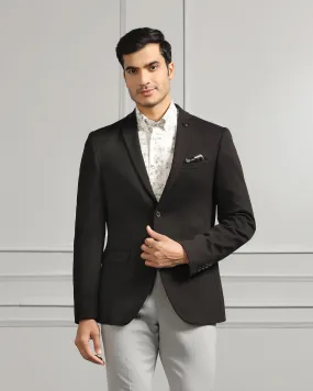 Formal Black Textured Blazer - Caleb