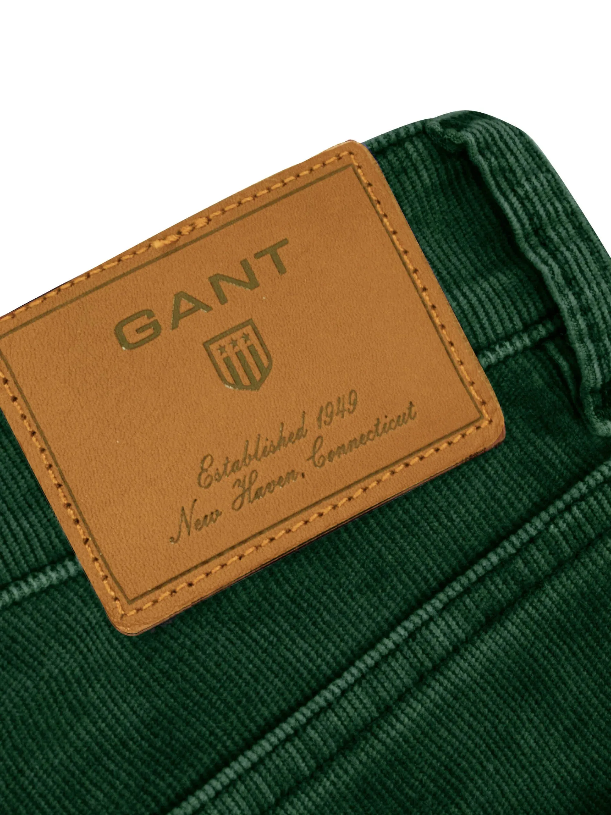 GANT Men's Tartan Green Slim Straight Corduroy Pants 1000808 Size 29/32