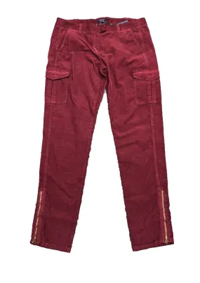 GANT Women's Burgundy Corduroy Cargo Pants 414669 Size US 10/ EU 40