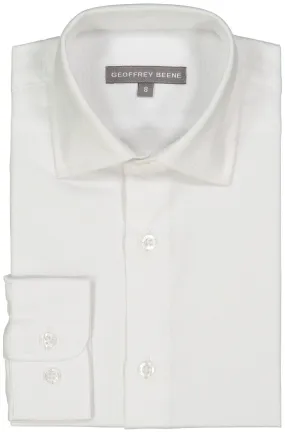 Geoffrey Beene Boys White Dress Shirt