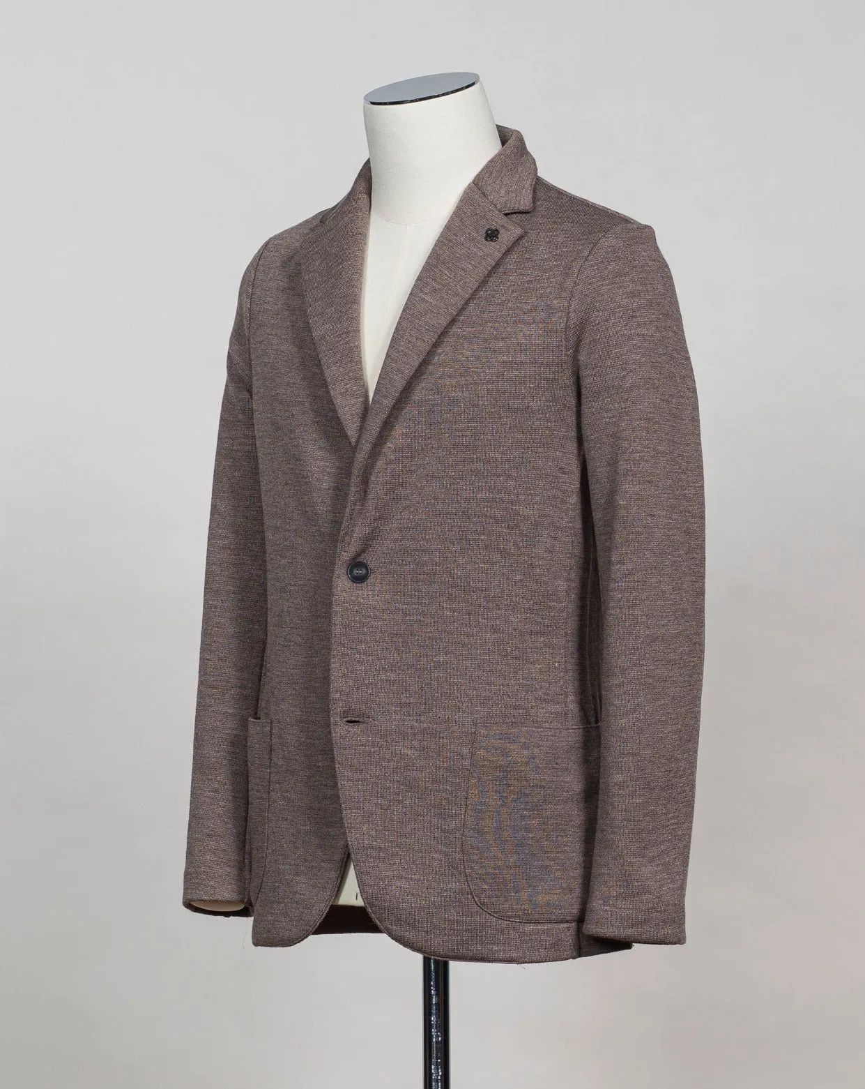 Gran Sasso Travel Wool Knit Jacket / Light Brown