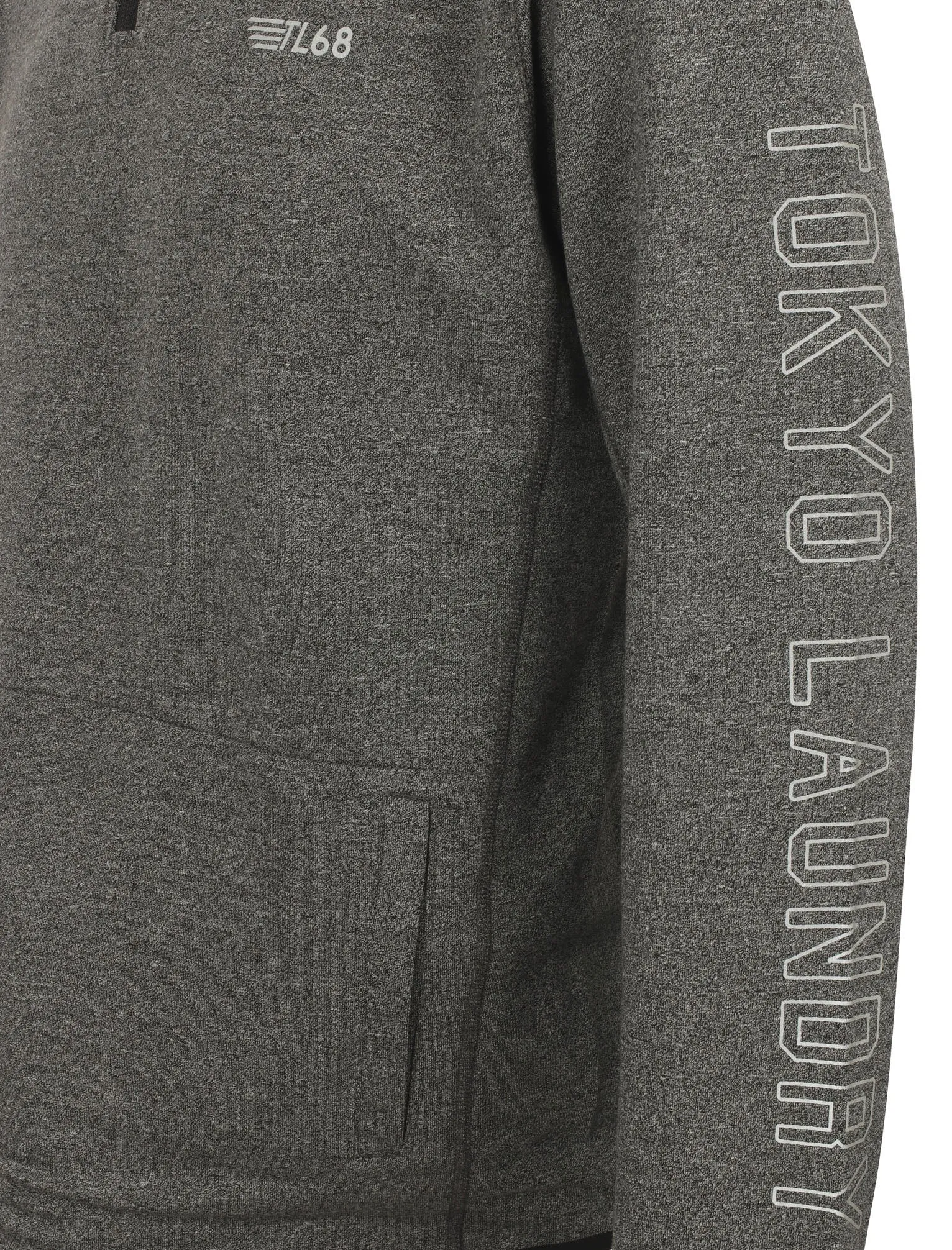 Haverburg Half Zip Funnel Neck Pullover Sweat In Frost Grey - Tokyo Laundry Active