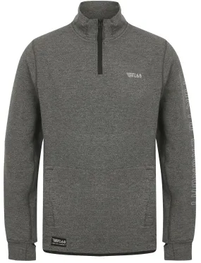 Haverburg Half Zip Funnel Neck Pullover Sweat In Frost Grey - Tokyo Laundry Active