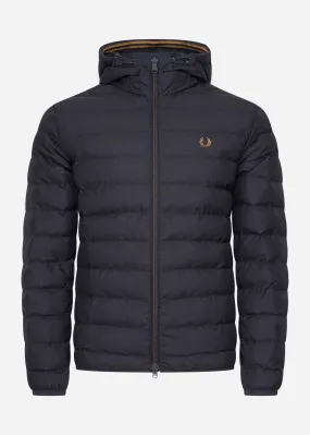 Hooded insulated jacket - navy