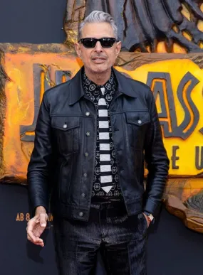 JEFF GOLDBLUM Leather Jacket | men celebrity leather jacket