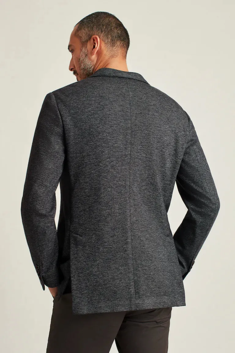 Jetsetter Knit Blazer-Charcoal with Flap Pockets- Bonobos