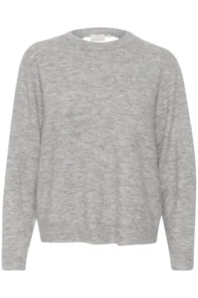 Kaffe Womens KAmalene Open Back Pullover Grey