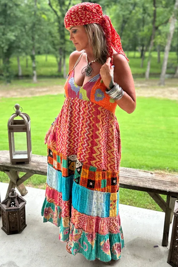 Kantha Sunrise Dress "Raithe" by Jaded Gypsy