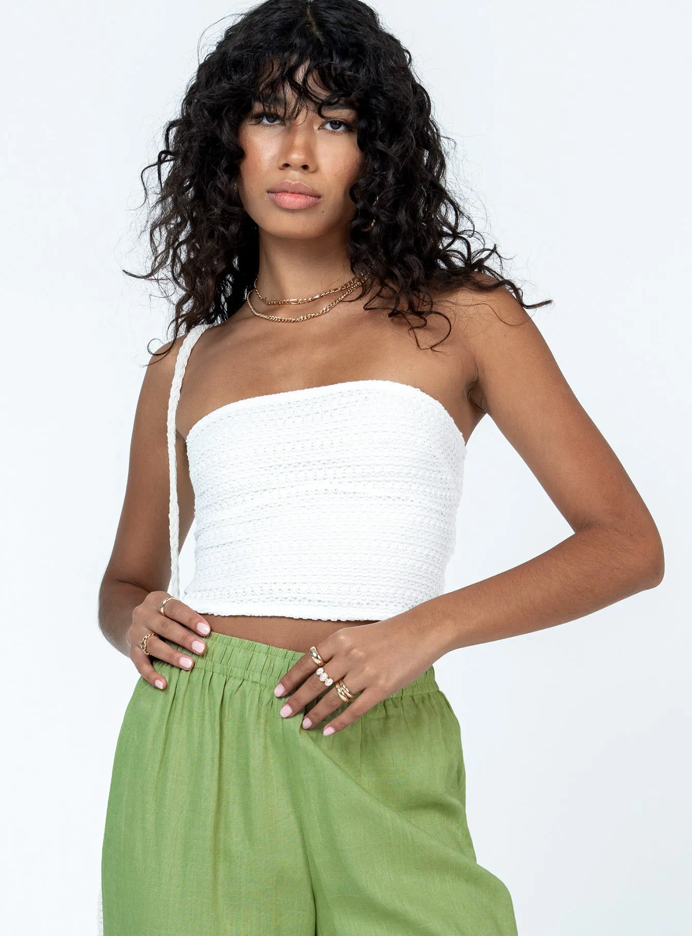 Karine Strapless Top White