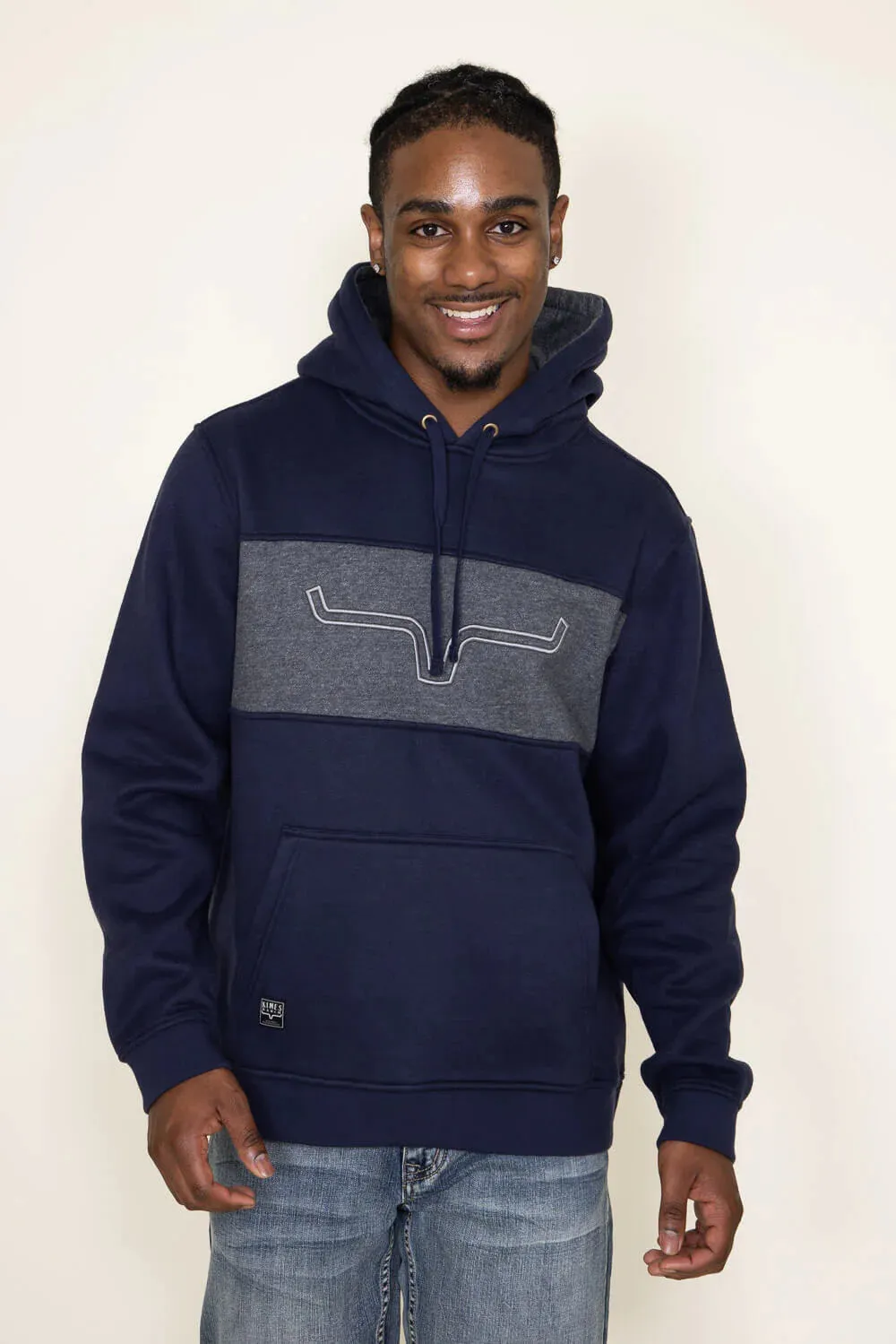 Kimes Ranch Men's Navy Ripon Hood Hoodie