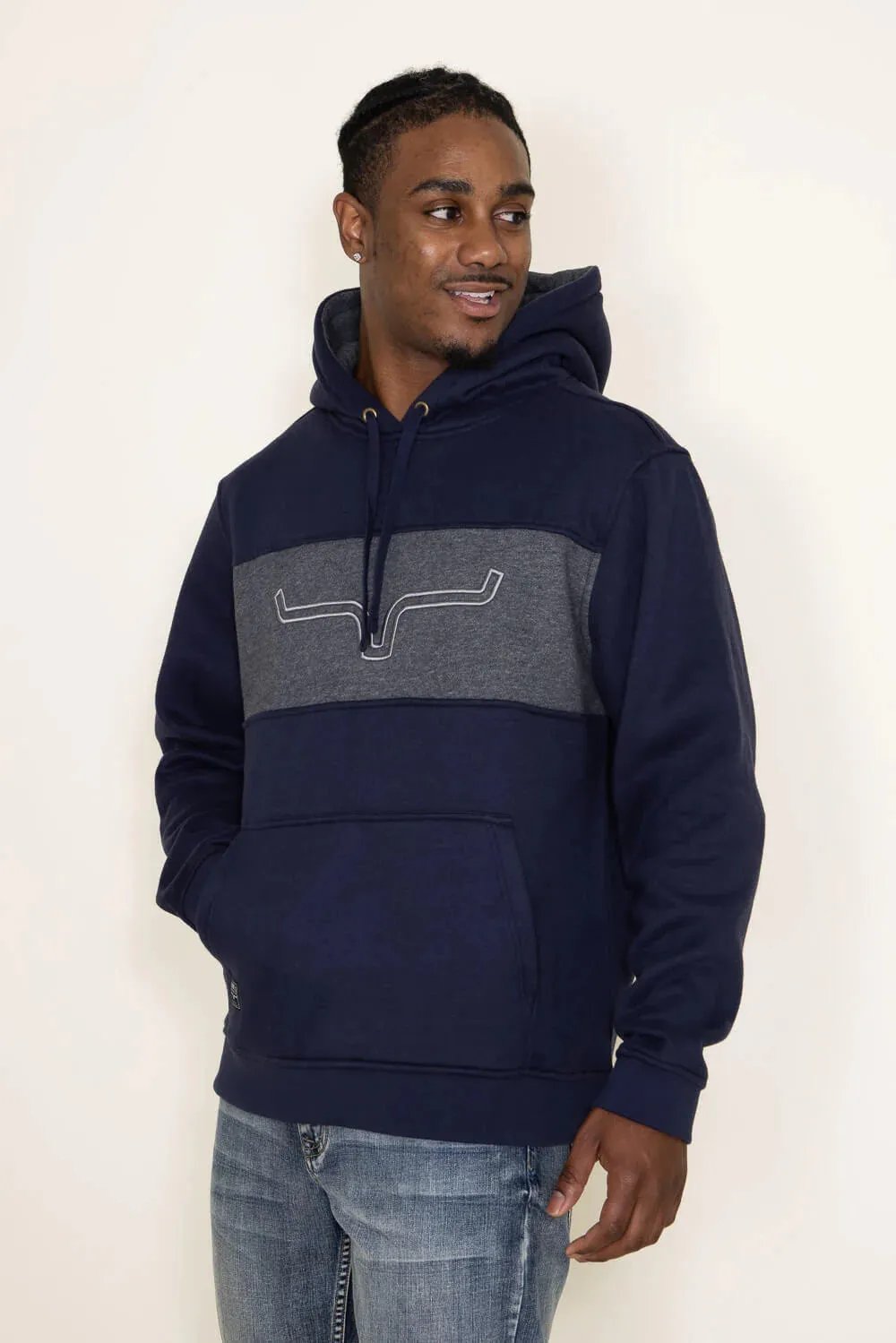 Kimes Ranch Men's Navy Ripon Hood Hoodie