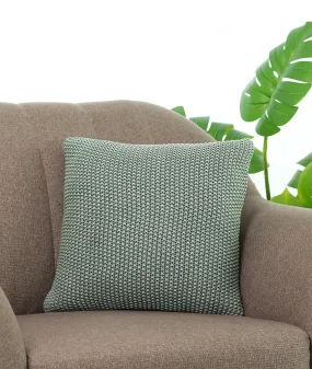 Knitted Purl Ryegrass Cotton Knitted Decorative 16 X 16 Inches Cushion Cover