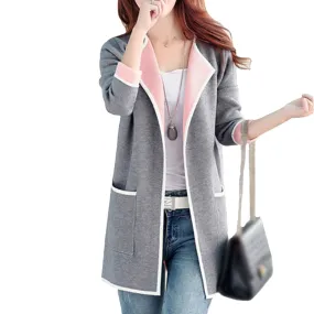 Knitted Women Cardigan Korean Femme Jacket