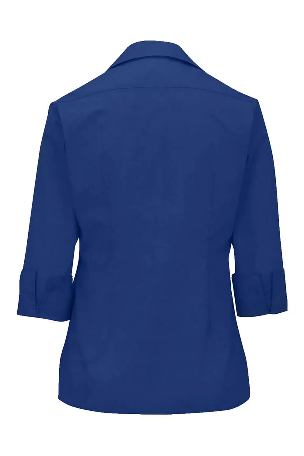 Ladies' 3/4 Sleeve Poplin - Royal Blue