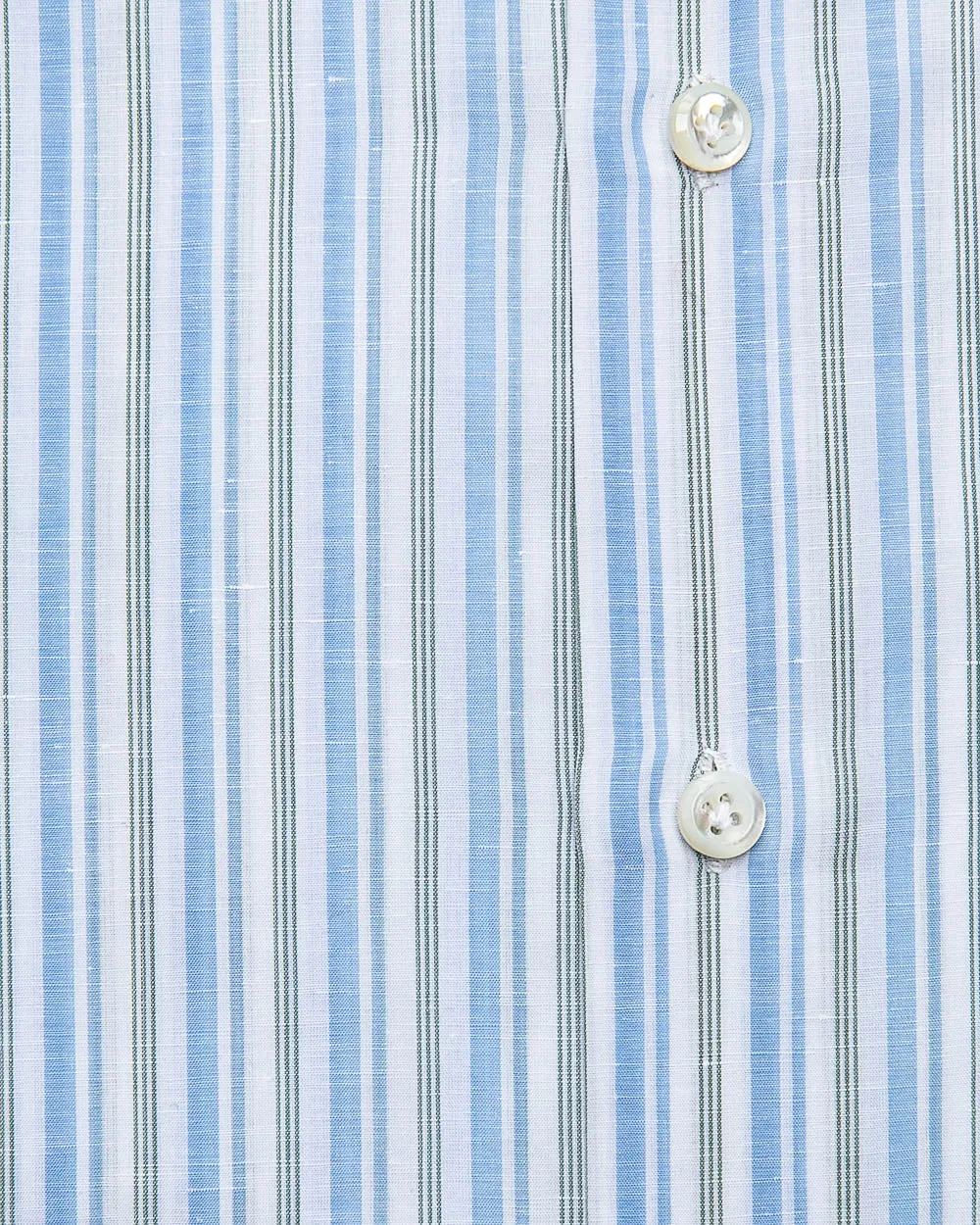 Light Blue and Green Multi Stripe Dress Shirt