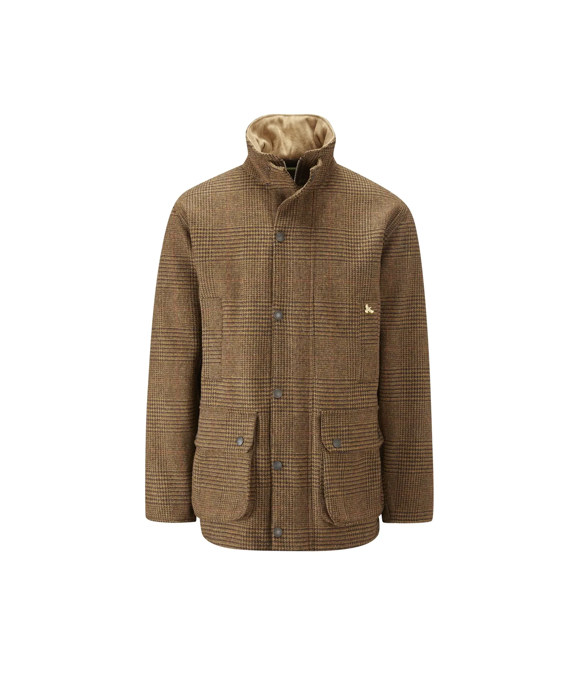 Lowland Hybrid Tweed Shooting Jacket - Brown Check