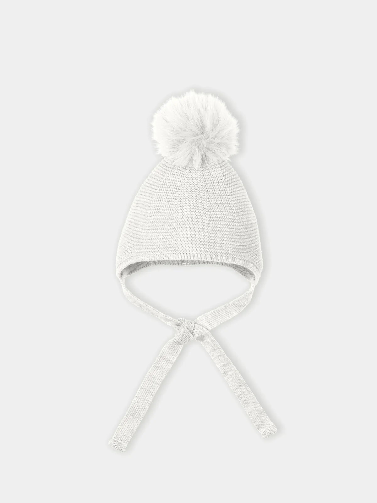 Mac Ilusion Ivory Aviator Hat with Fur Pom