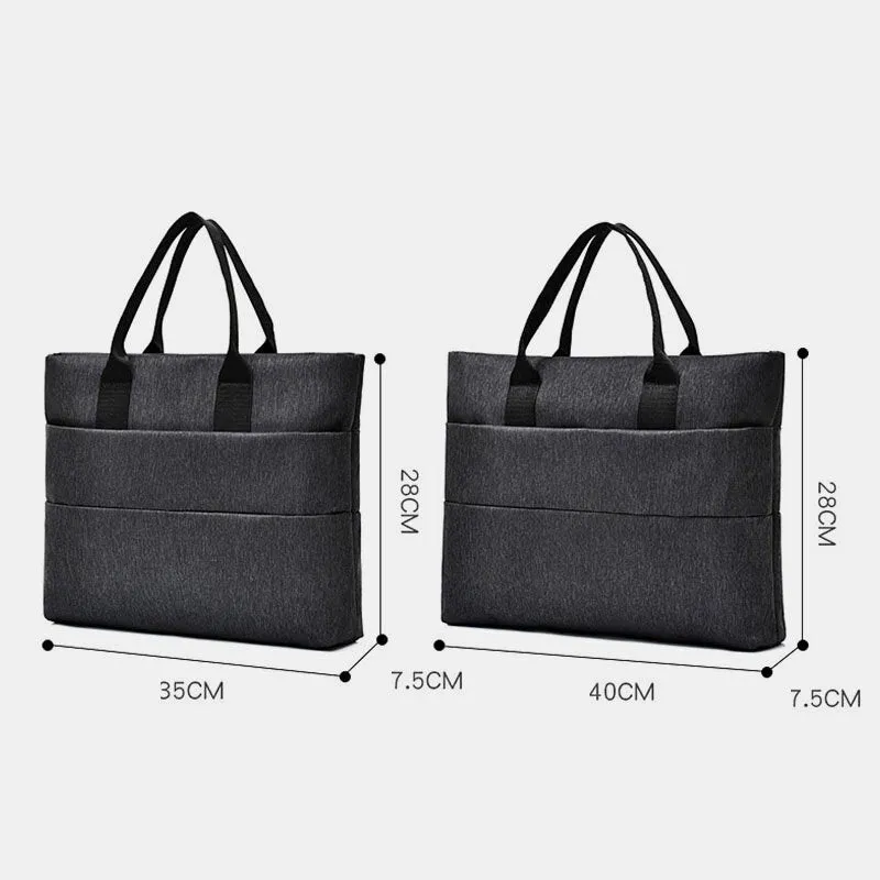 Men Canvas Multi-layer Casual Business Outdoor Portable 13.3 Inch Laptop Bag Handbag