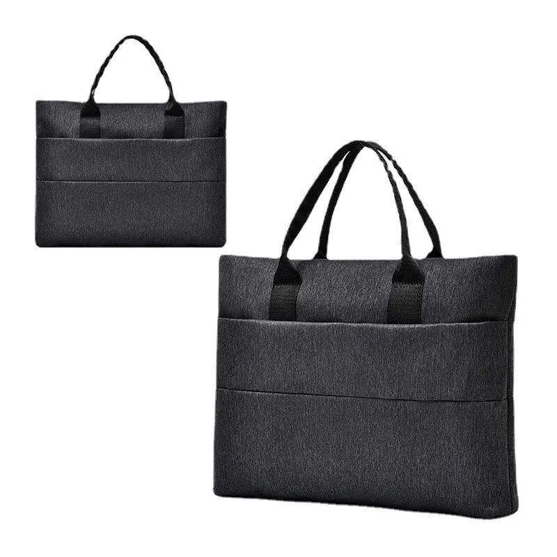 Men Canvas Multi-layer Casual Business Outdoor Portable 13.3 Inch Laptop Bag Handbag