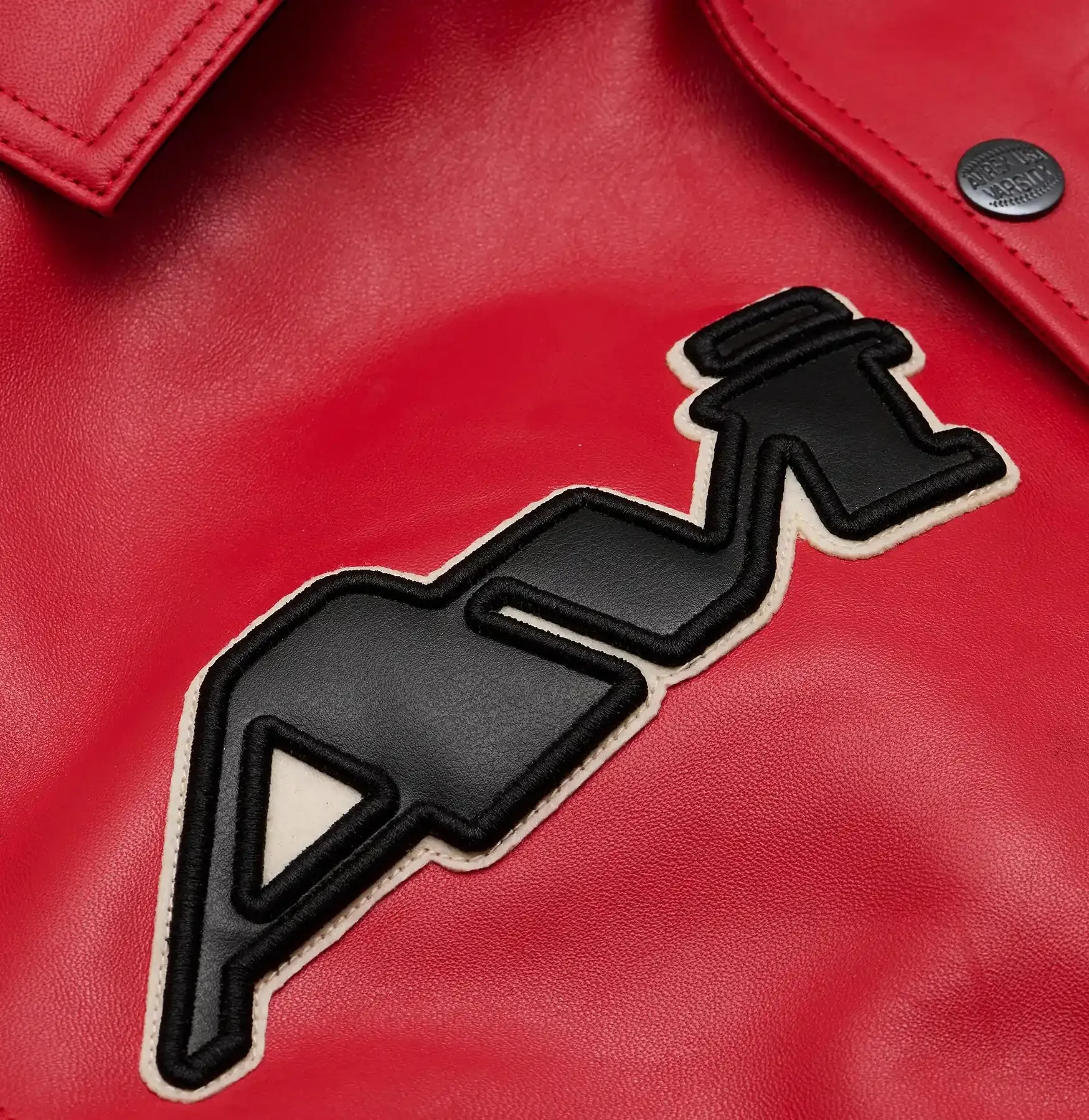 Mens Avirex The Legend Red Leather Jacket