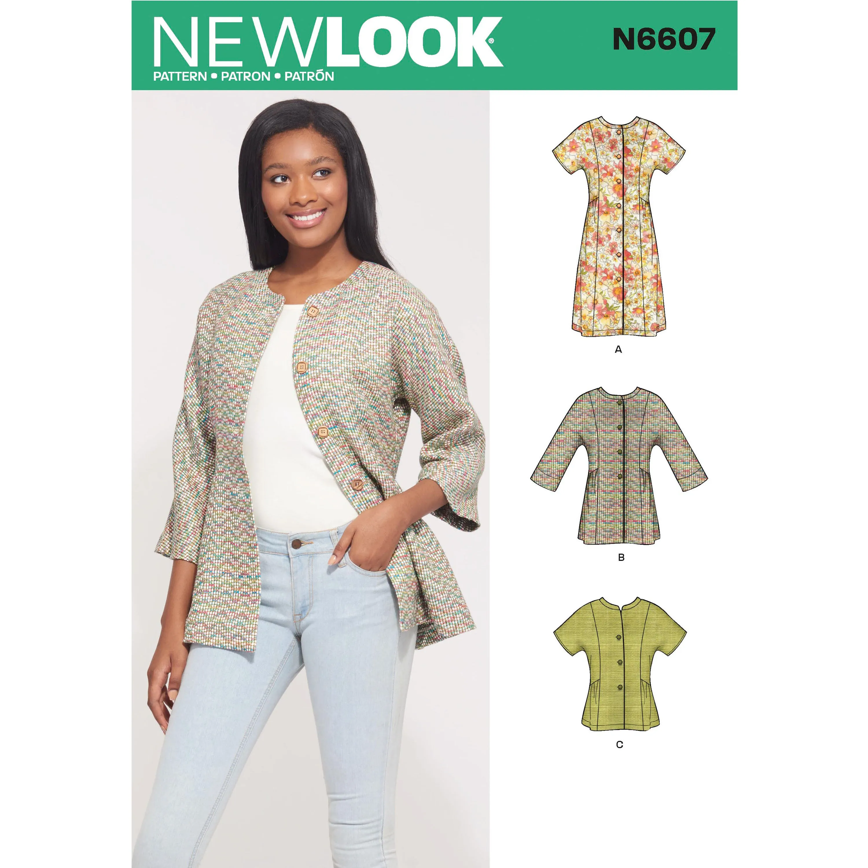 Newlook Pattern N6607 Misses' Mini Dress , Tunic and Top