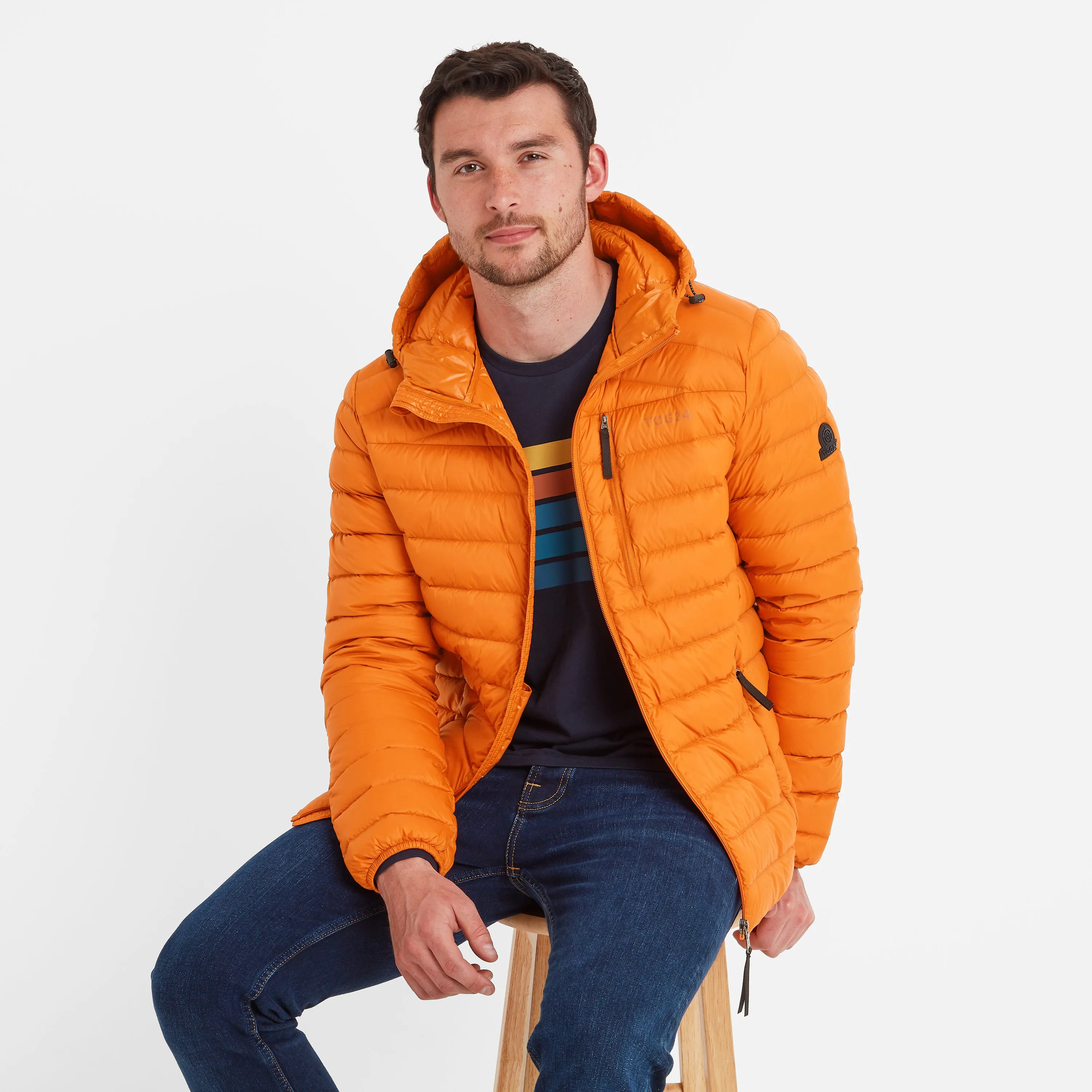 North RDS Mens Hooded Jacket - Dark Orange