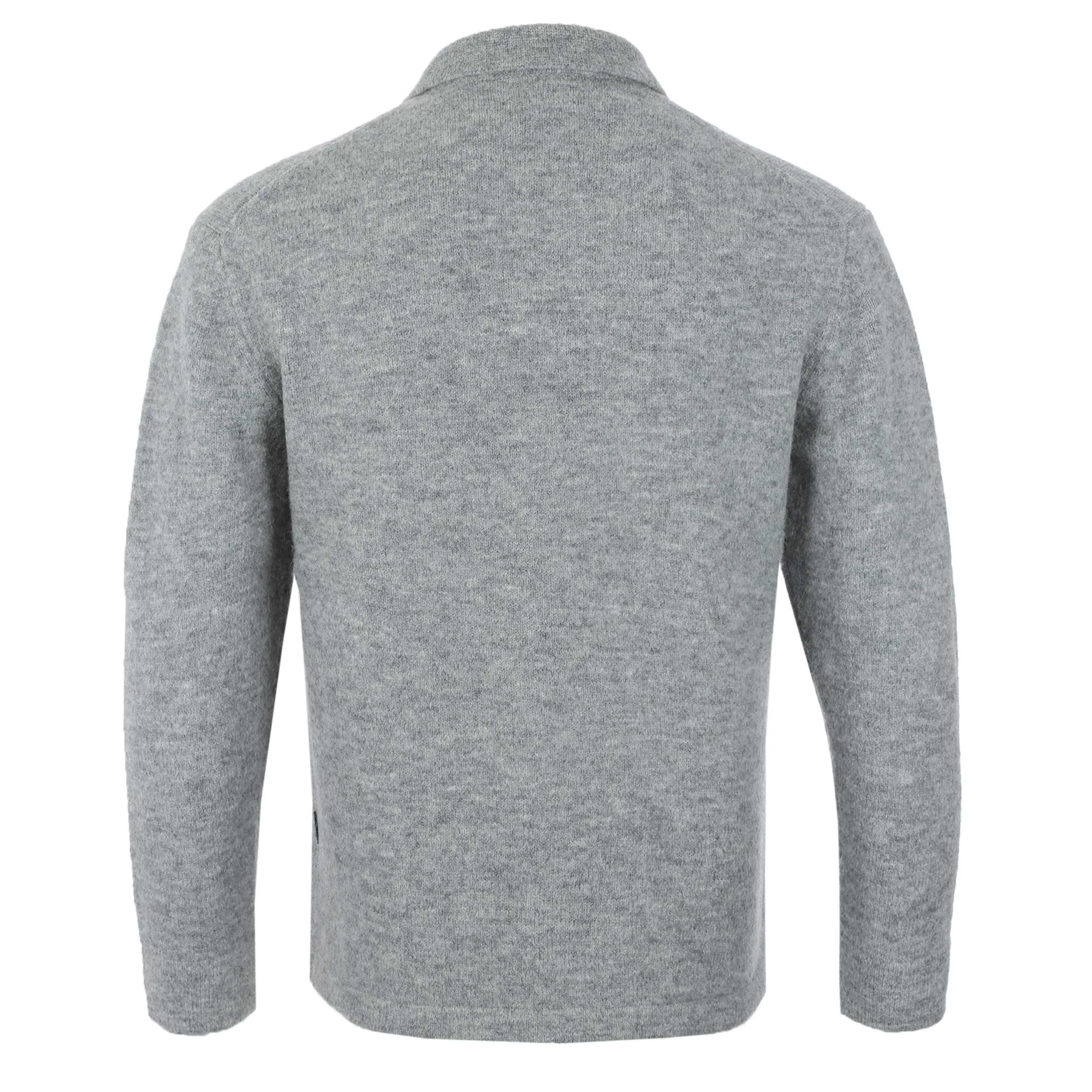 Oliver Sweeney Heywood Knitted Overshirt in Grey