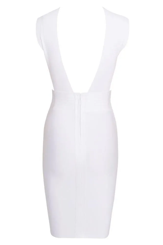 Pia Bandage Dress - Pearl White