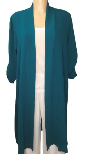 Plain Floaty Jacket With Roll Up Sleeves (4 Colours)