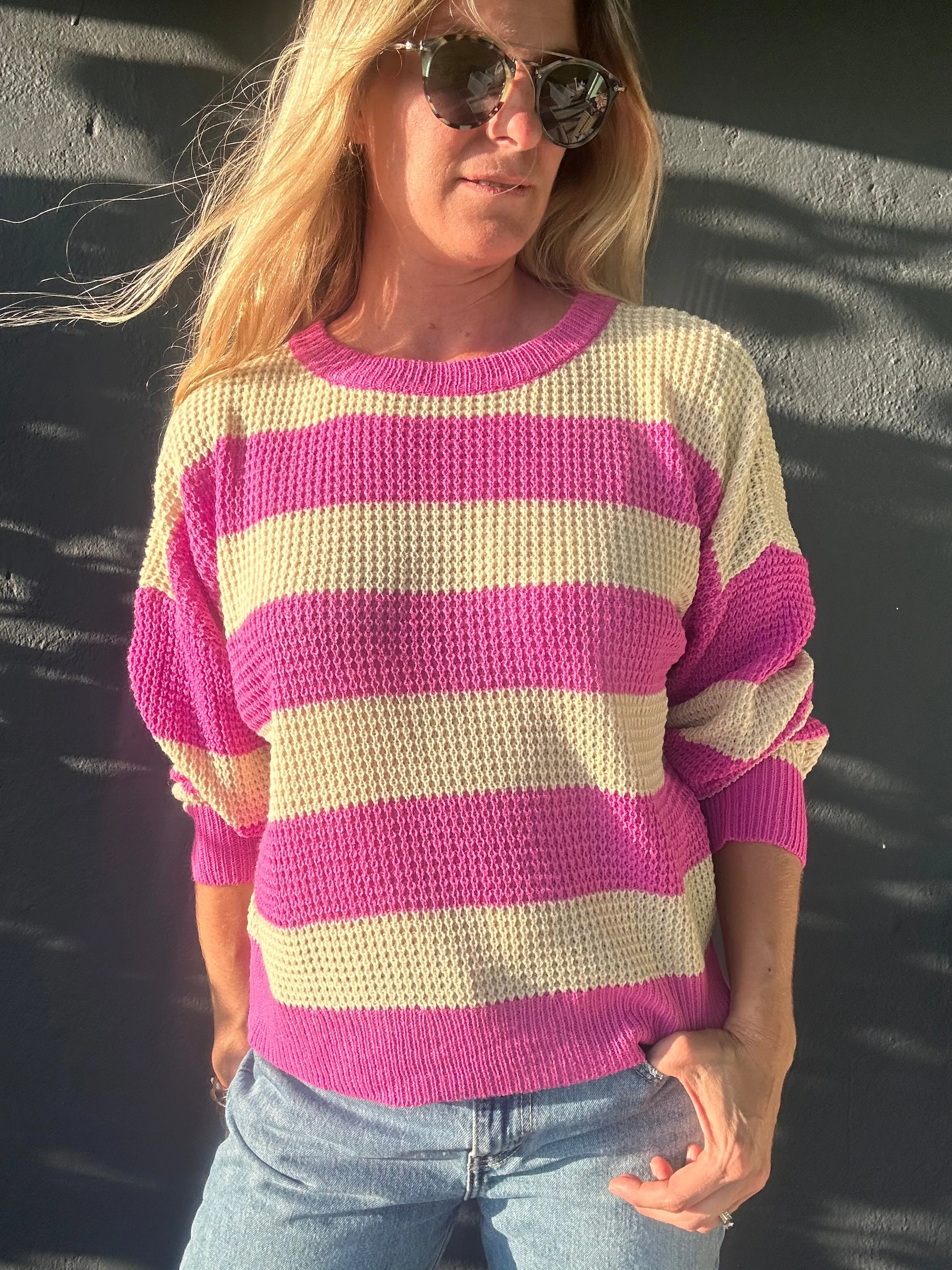 Point of Interest striped sweater