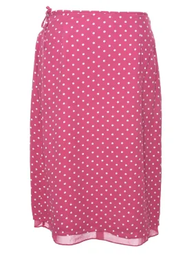 Polka Dot Midi Skirt - M