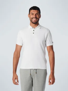 Polo Solid Jacquard With Jersey | White