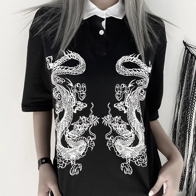 "DRAGON" COLLARED SHIRT